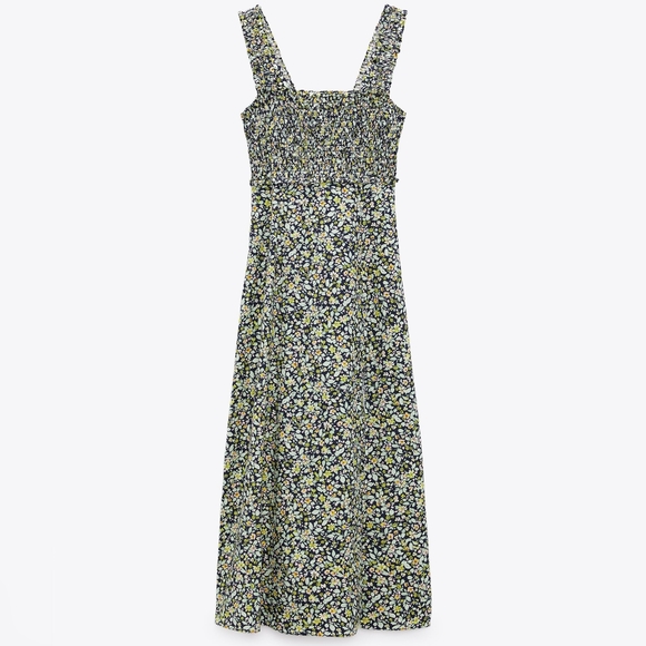 NWT Zara Lien Blend Floral Print Dress - 6962-023 - Picture 4 of 11